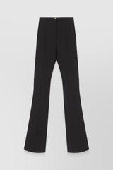 Black slide flared pants