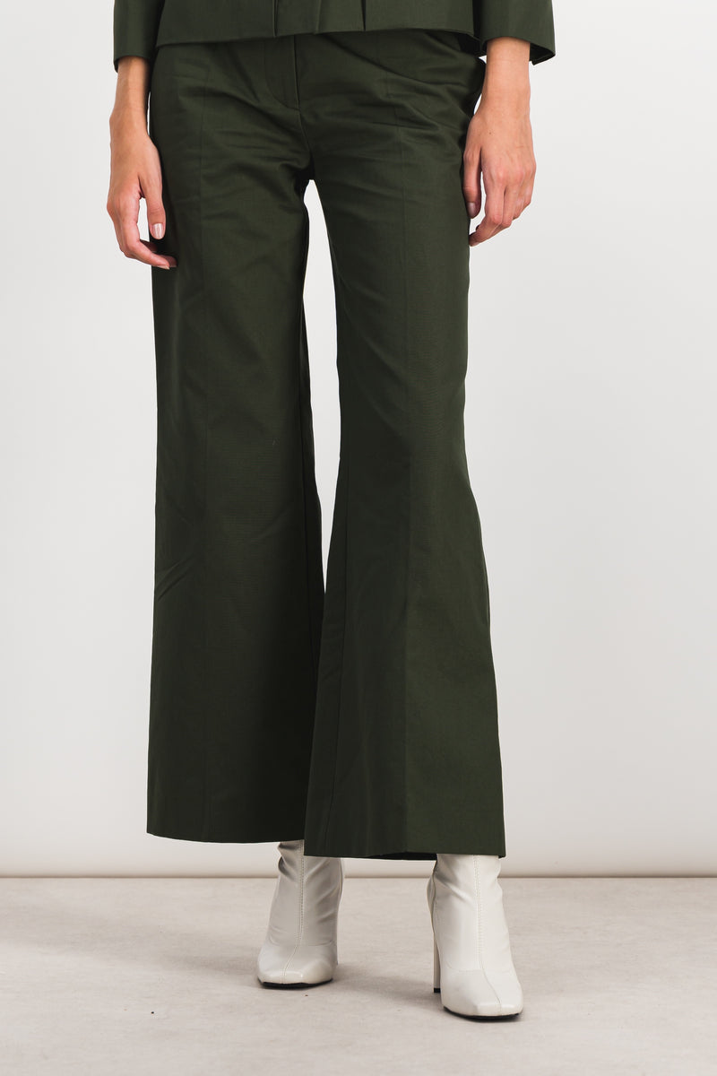 Patou - Low waist flared canvas pants