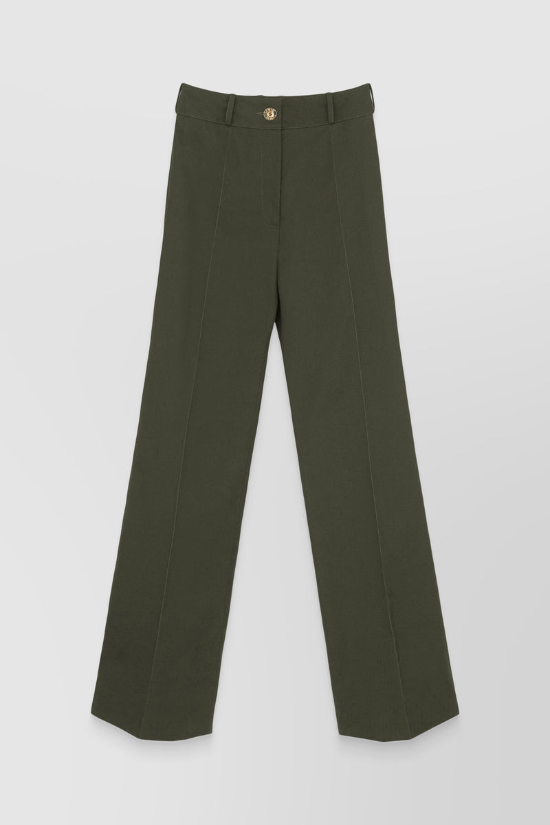 Patou - Low waist flared canvas pants