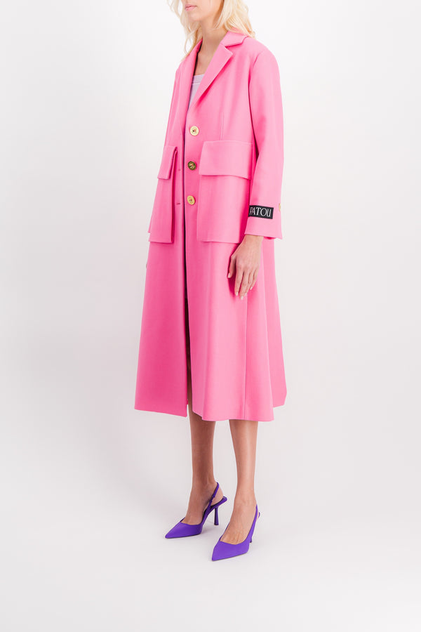 Long virgin wool coat