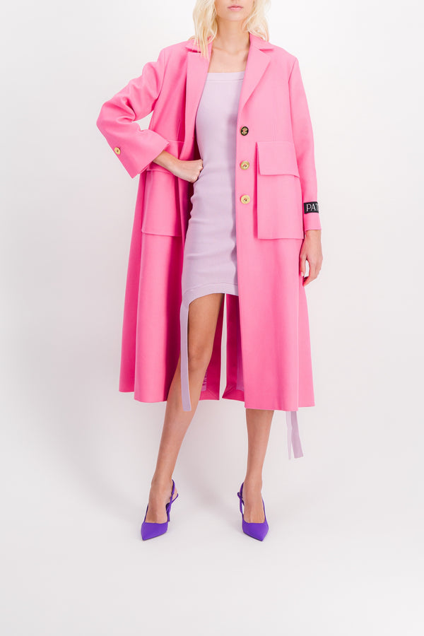 Long virgin wool coat