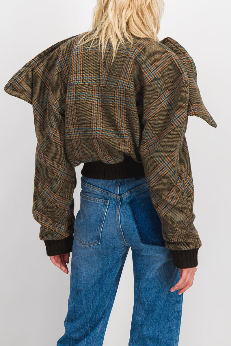 Vivienne Westwood - Cropped oversize bomber with large collar