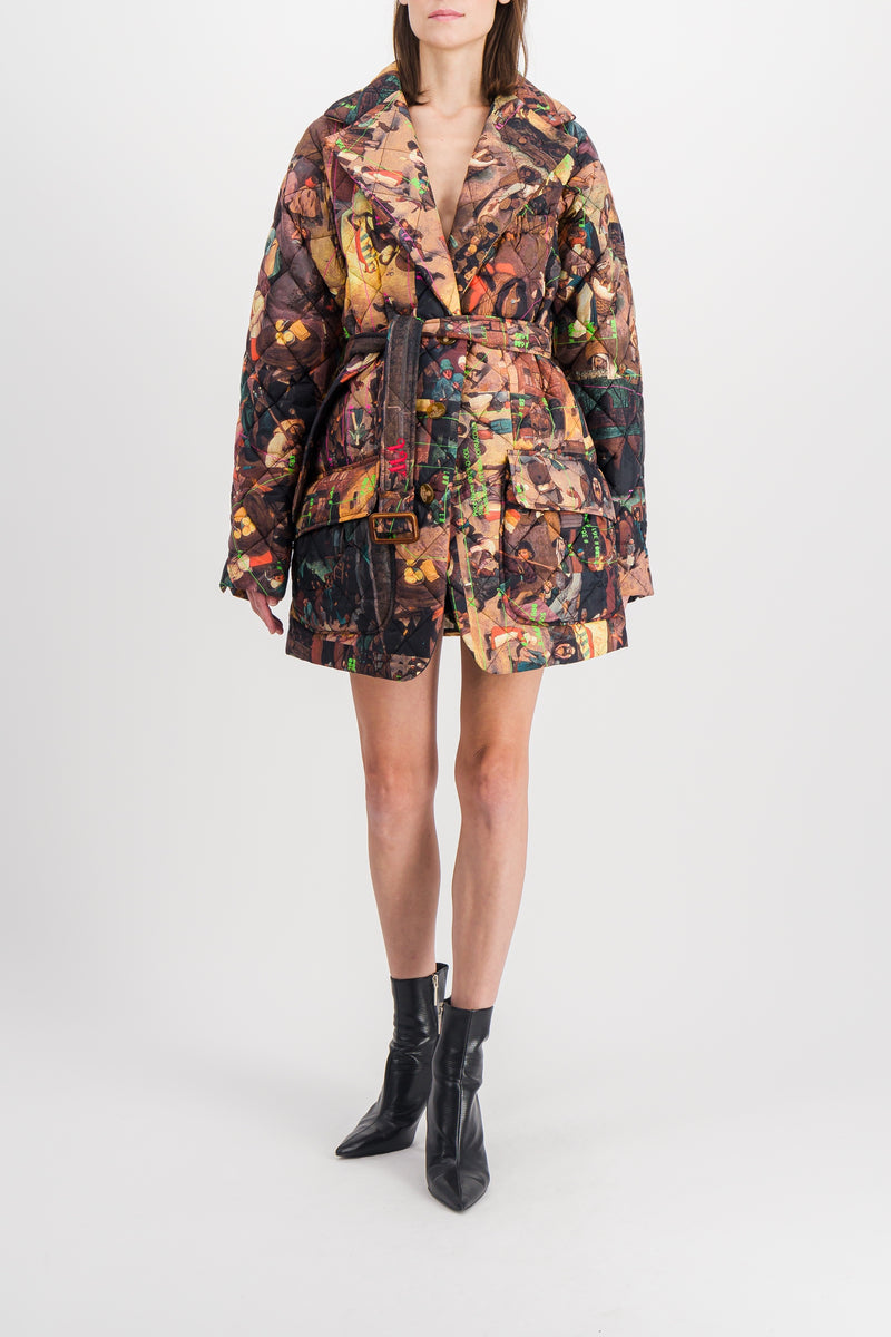 Vivienne Westwood - Wittgenstein printed quilted blazer with belt