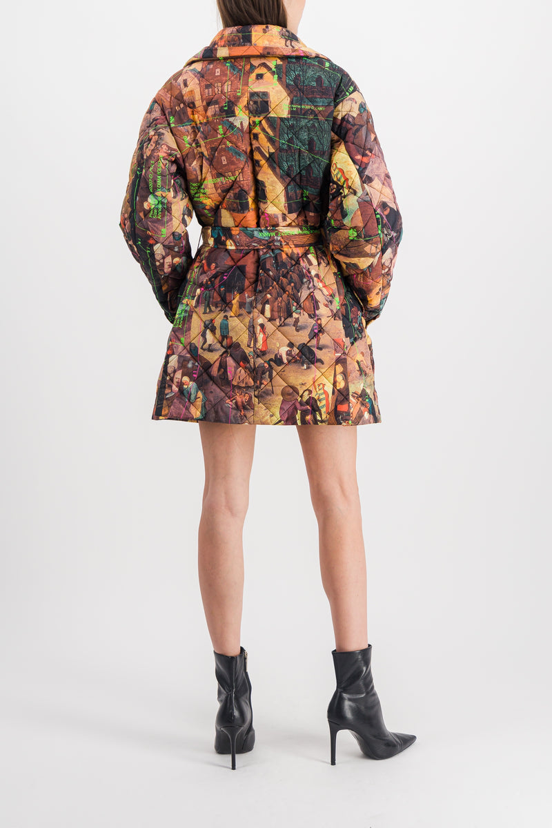 Vivienne Westwood - Wittgenstein printed quilted blazer with belt