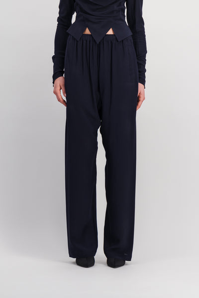 Loose pleated sarouel pants