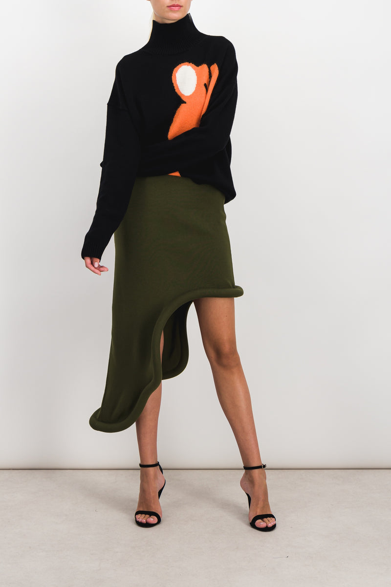 JW Anderson - Bumper asymmetric midi skirt