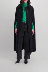 Long wool cape coat