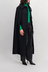 Long wool cape coat