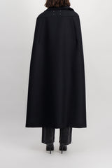 Long wool cape coat