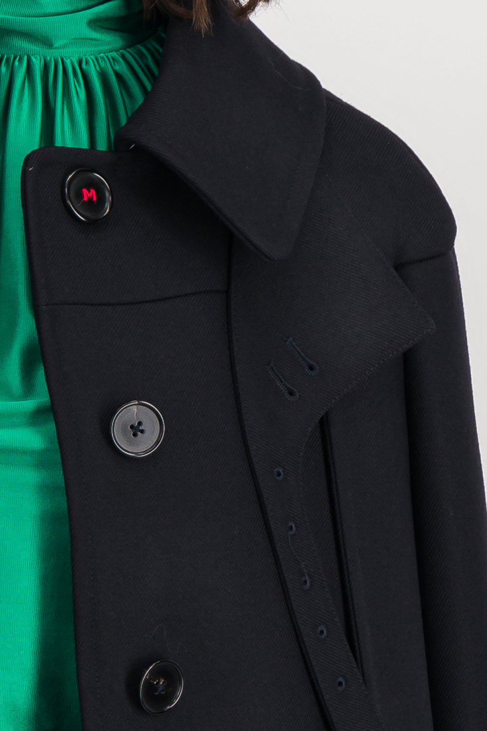 Maison Margiela – Long wool cape coat – Renaisa