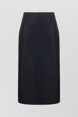 Pencil wool skirt