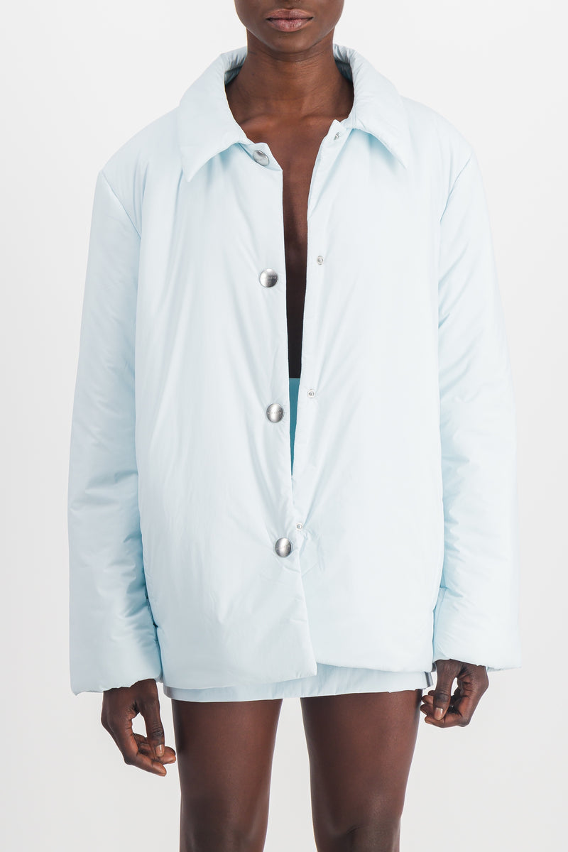 Nina Ricci - Baby blue padded nylon jacket