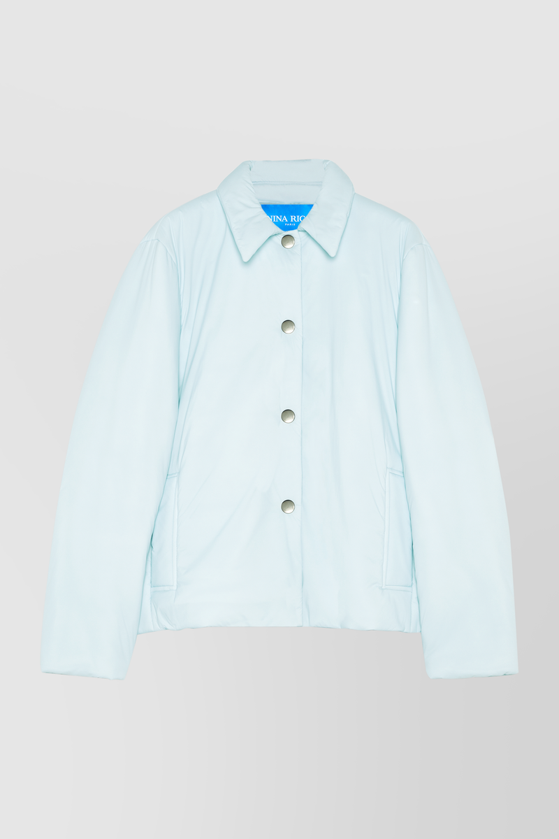 Nina Ricci - Baby blue padded nylon jacket