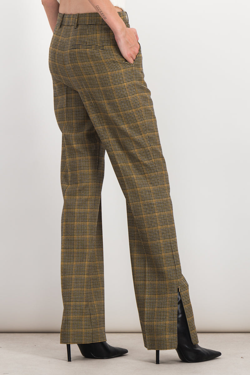 Nina Ricci - Straight leg check wool pants