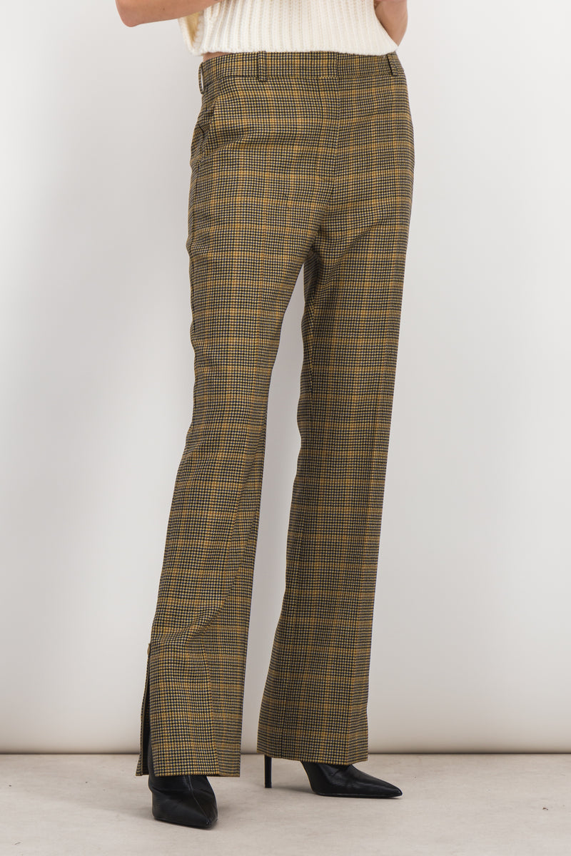 Nina Ricci - Straight leg check wool pants