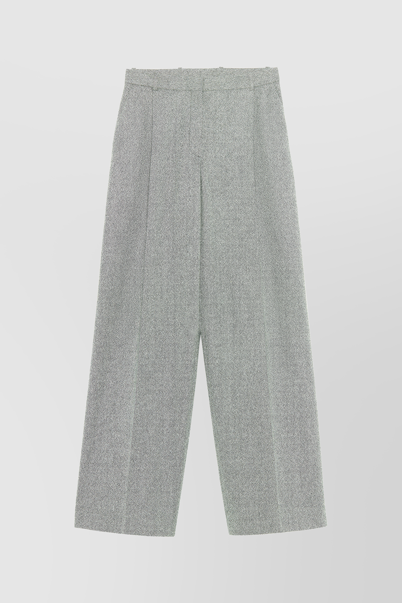 Nina Ricci - Wide leg speckled wool pants