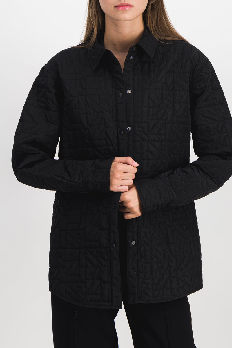 Nina Ricci - Logo quilted oversize shirt