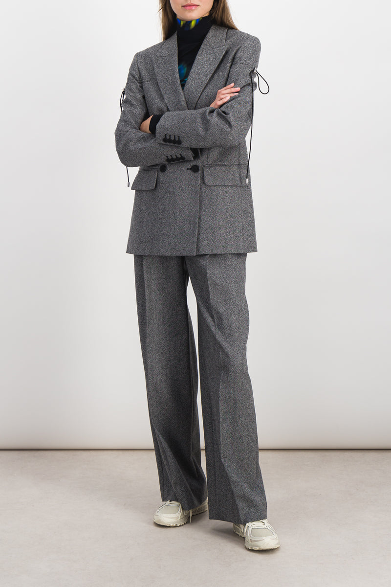 Nina Ricci - Drawstring speckled wool tailoring blazer