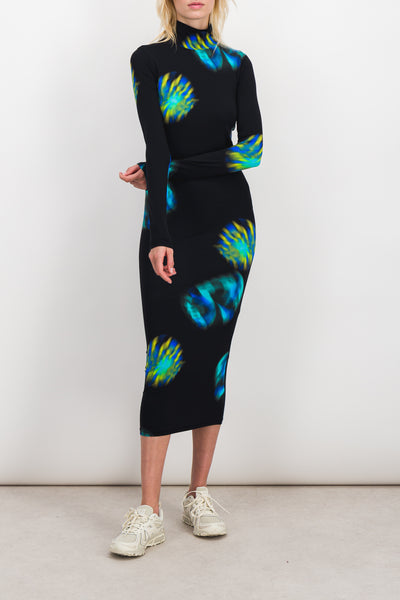 Bodycon printed jersey dress