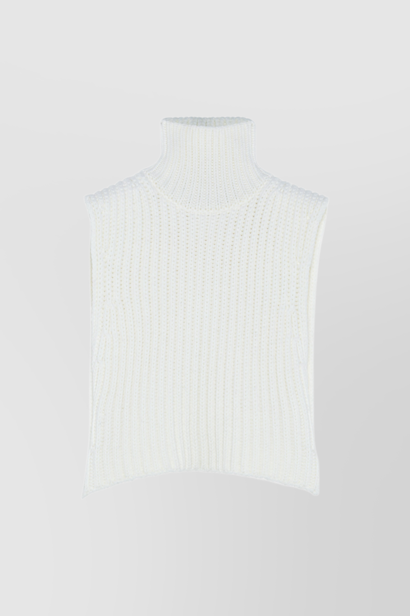 Nina Ricci - Sleeveless cropped ribbed wool sweater