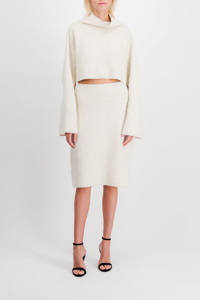 JW Anderson - Cropped high neck collar sweater