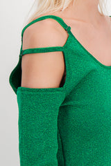 Cut-out detail asymmetric mini-dress