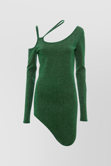 Cut-out detail asymmetric mini-dress