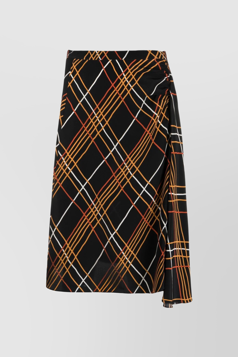 Marni - Asymmetric a-line check skirt