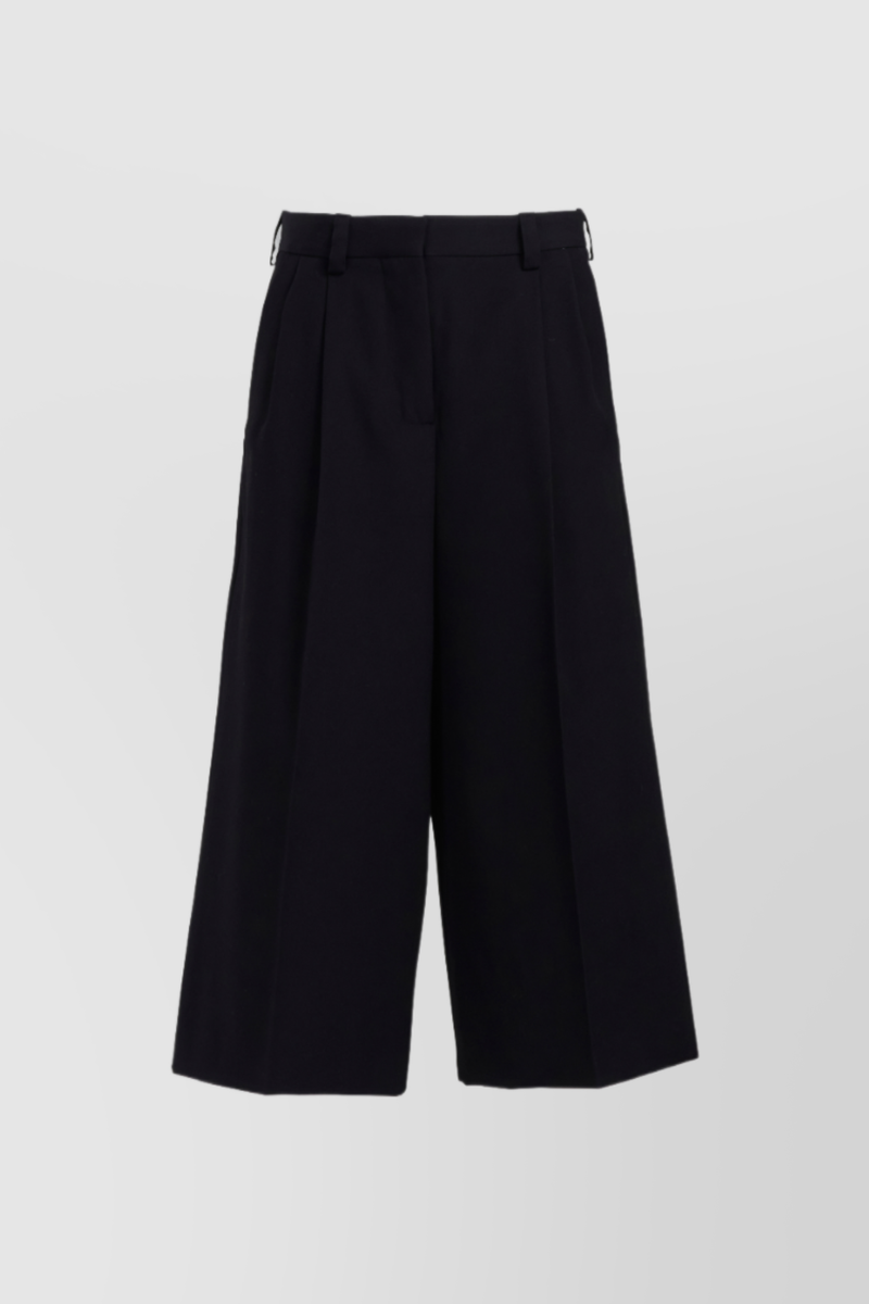 Marni - Cropped wide leg pants with pinces