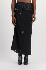 Asymmetric embellished skirt