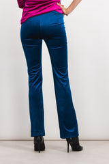 Fluid straight leg velvet pants