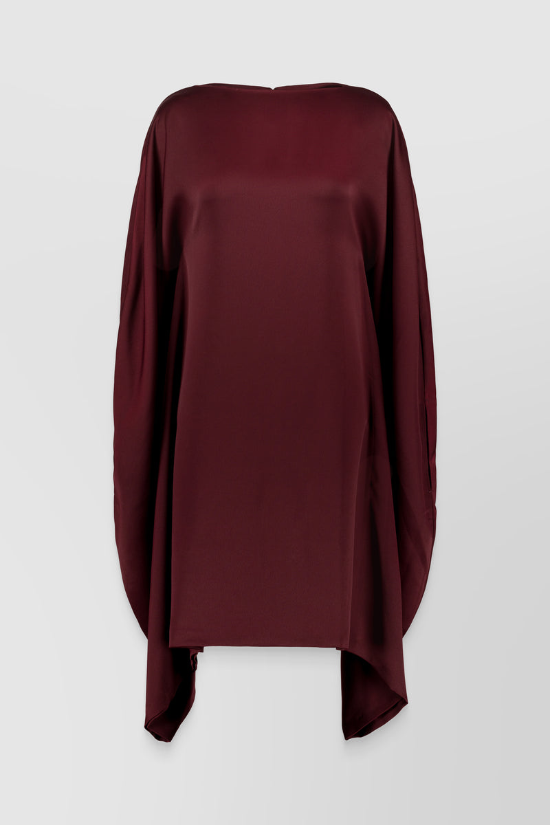 Atlein - Satin crêpe cape dress