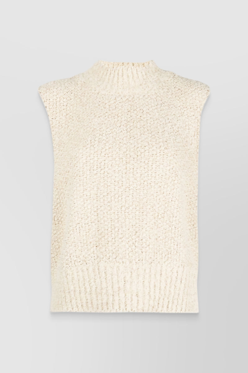 Maison Margiela - Sleeveless potato bag boucle sweater