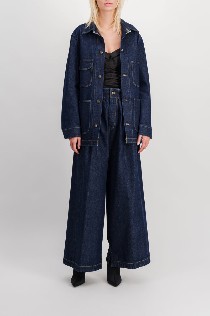 Maison Margiela - Blue denim baggy wide leg jeans