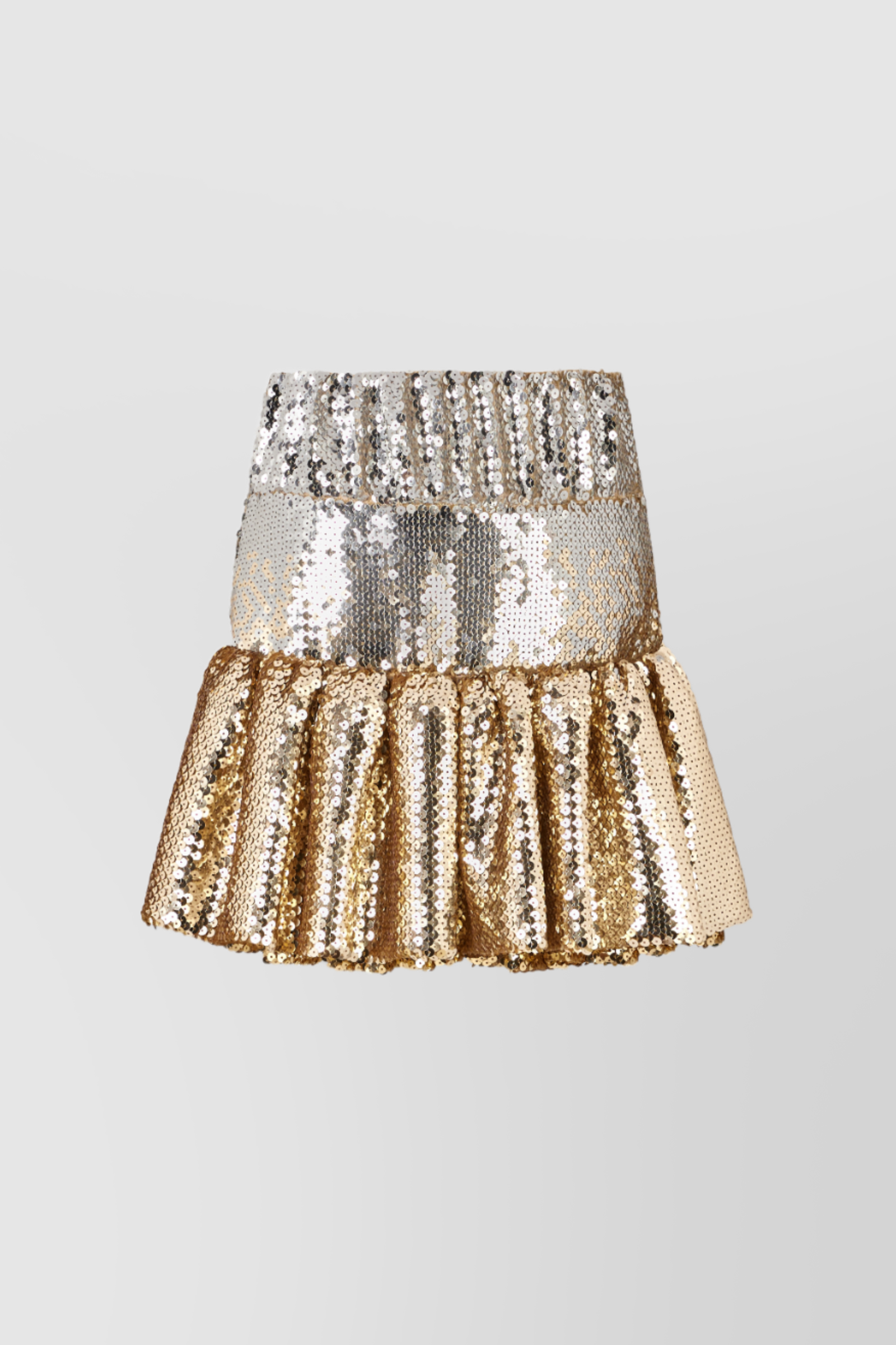 Paco Rabanne – Sequin mini-skirt with buffy hem – Renaisa