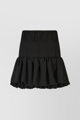 Mini skirt with buffy hem