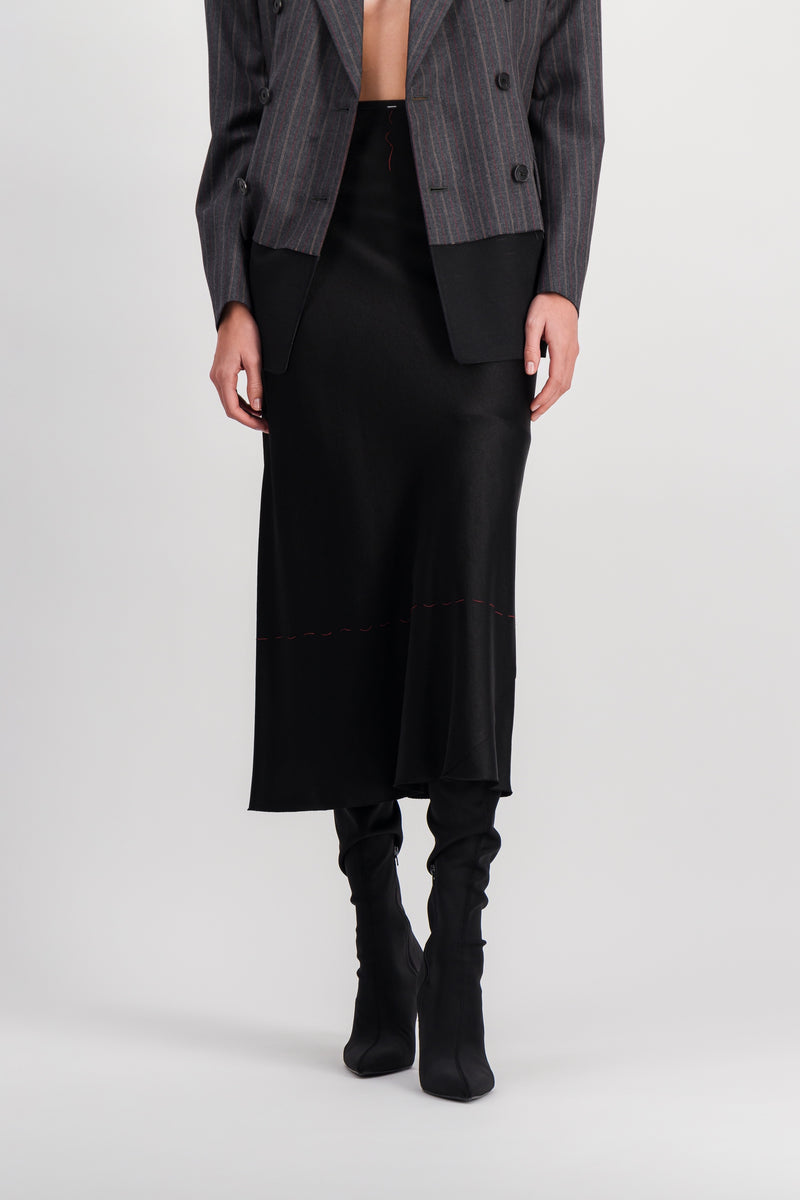 Maison Margiela - Fluid satin maxi skirt