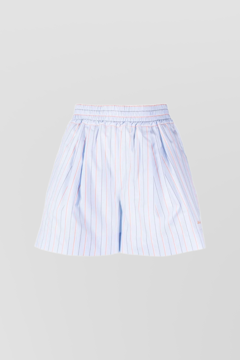 Marni - Light blue striped cotton shorts