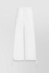 White wide leg pants