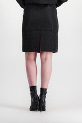 Logo quilted mini skirt