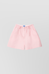 High waisted wool gabardine shorts