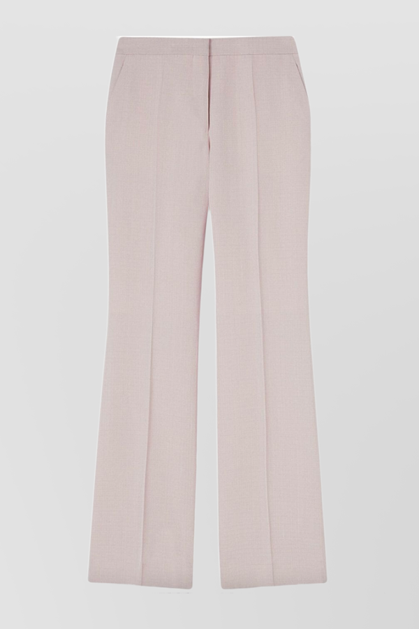 Straight leg fluid silk and viscose pants