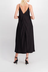 Fluide viscose twill midi slip dress