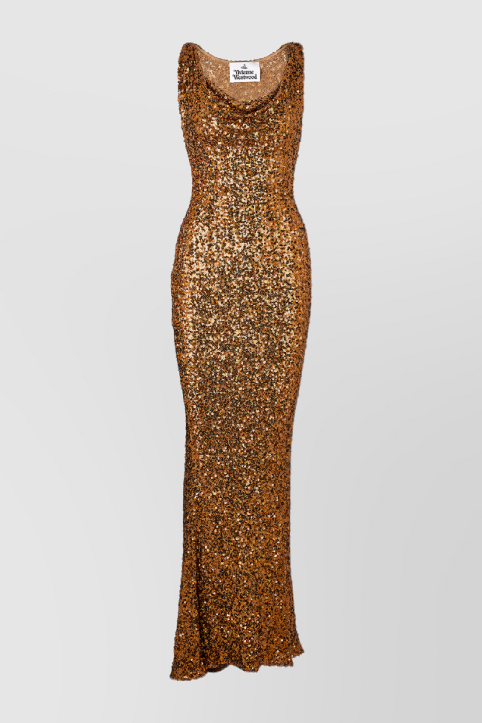 ワンピース VIVIENNE WESTWOOD GOLD TONE VISCOSE MAXI DRESS GOLD TONE VISCOSE MAXI DRESS