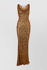 Bodycon sequin jersey maxi dress