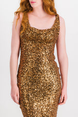 Bodycon sequin jersey maxi dress