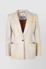 Printed Rita tailoring blazer with wide pockets