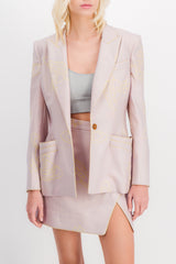 Printed Rita tailoring blazer with wide pockets