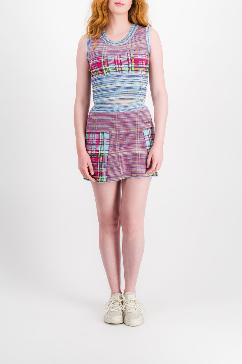 Vivienne Westwood - Tartan knit mini skirt