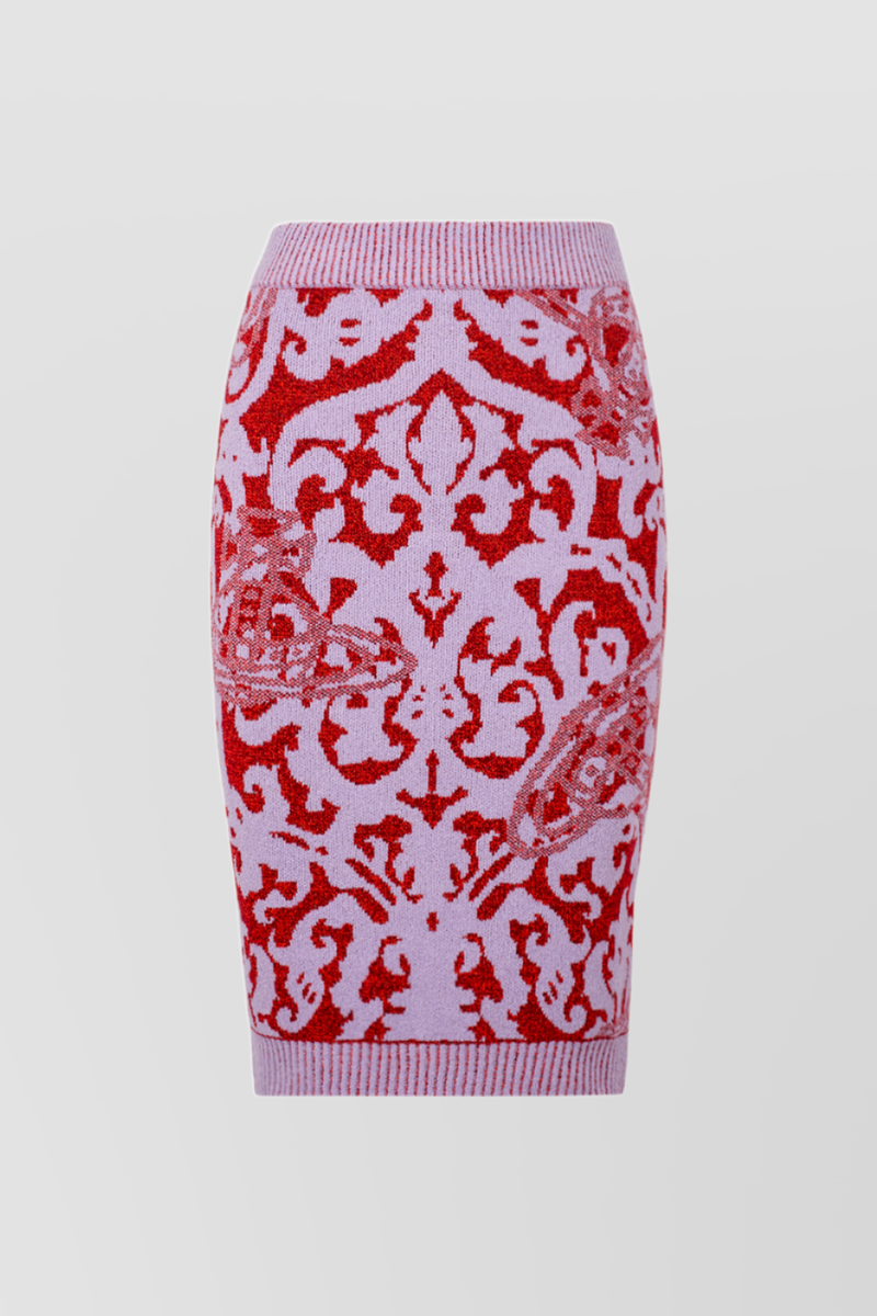 Vivienne Westwood - Knit pencil skirt with paisley print